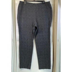 J.Jill Womens L Black/White Ponte Slim Leg Pull on Career Wear FLAW